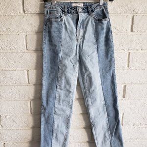 Almost Famous Two Tone Wide Leg Straight Leg Jean Sz 3